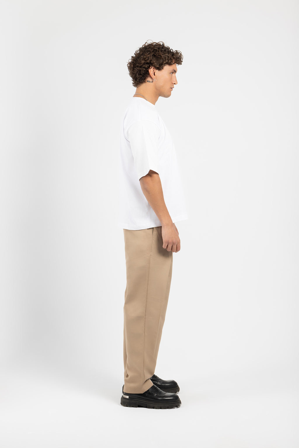 Untchd Beige Wide Leg Pleated Pants