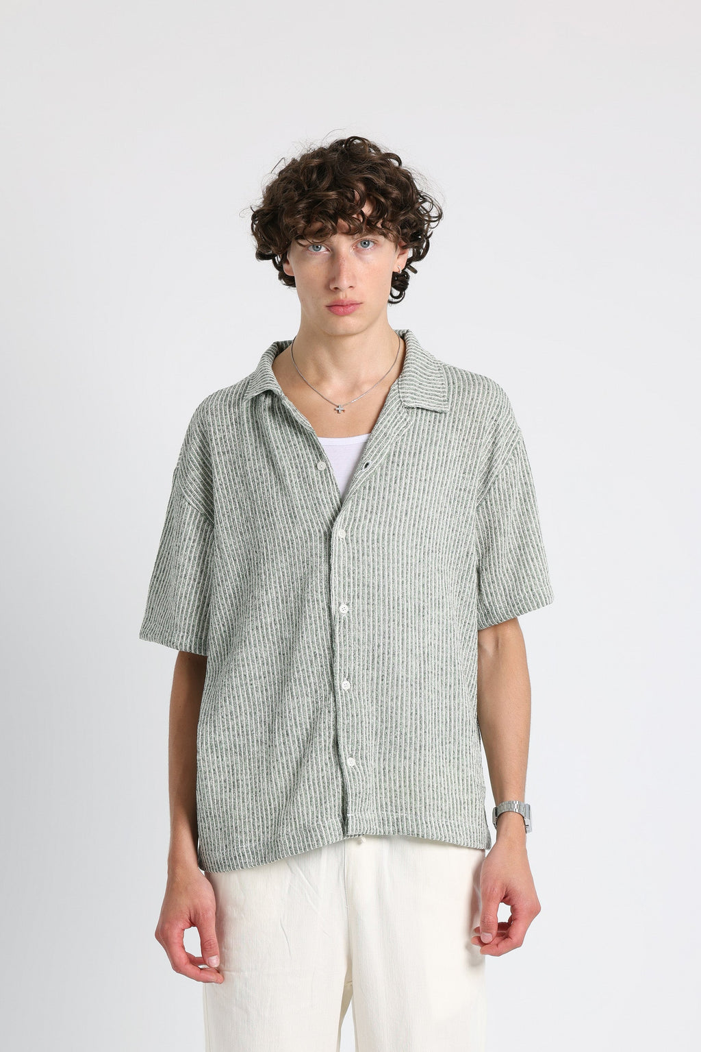 UNTCHD Mint Stripped shirt