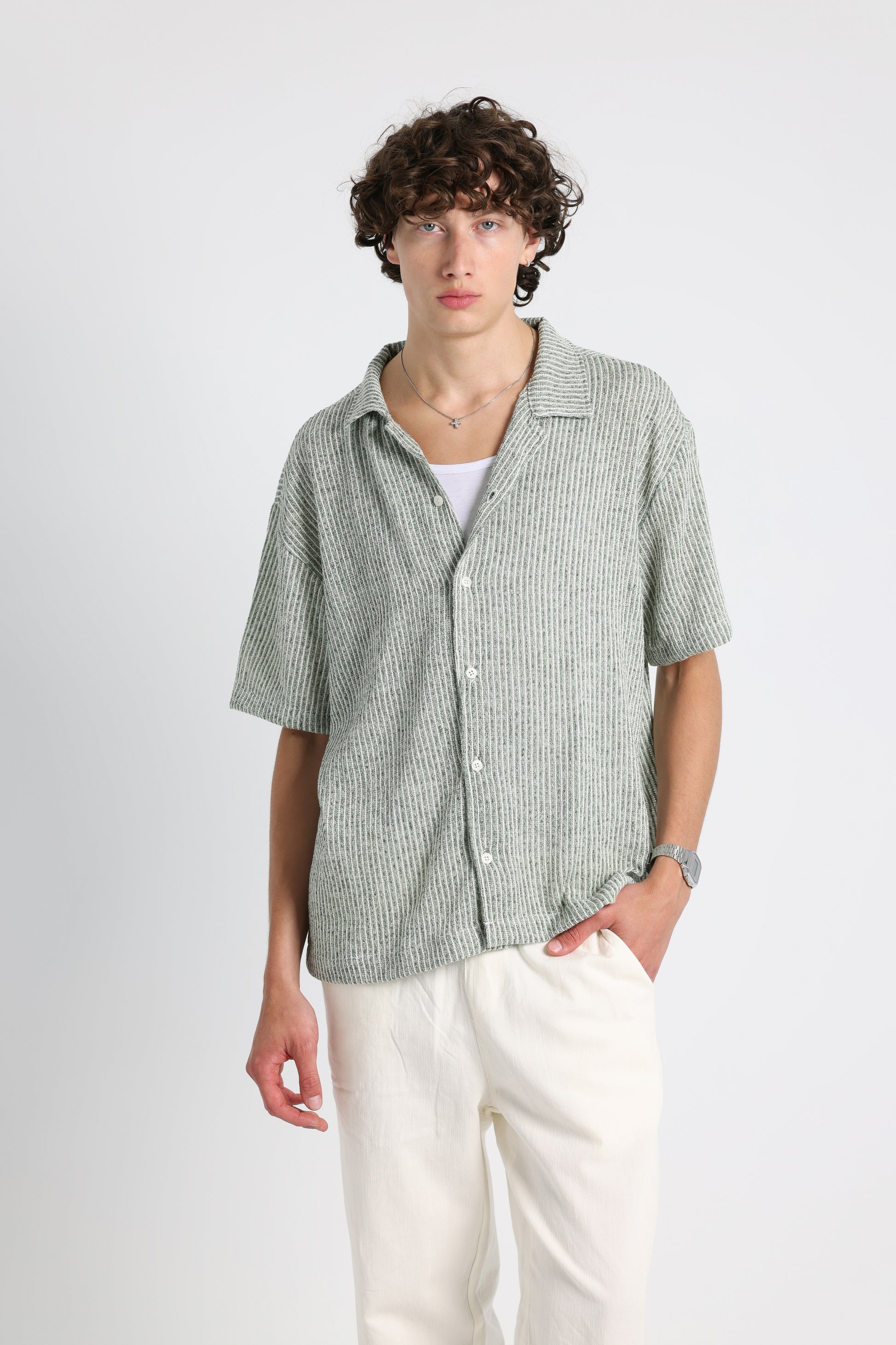 UNTCHD Mint Stripped shirt