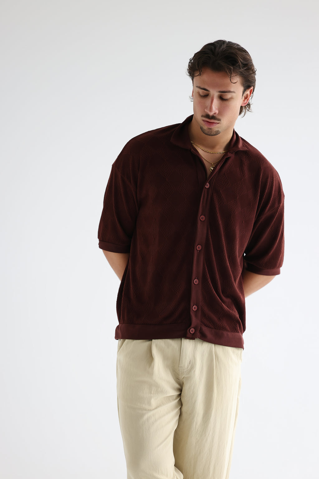 UNTCHD Burgandy cardigan