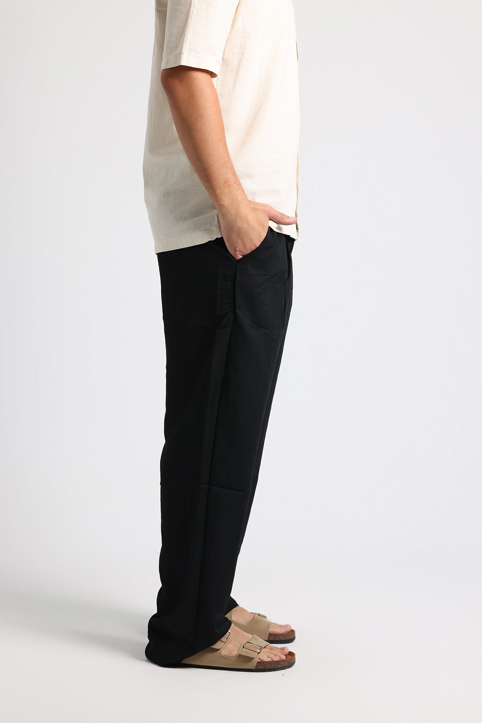 UNTCHD Black Pleated Trousers
