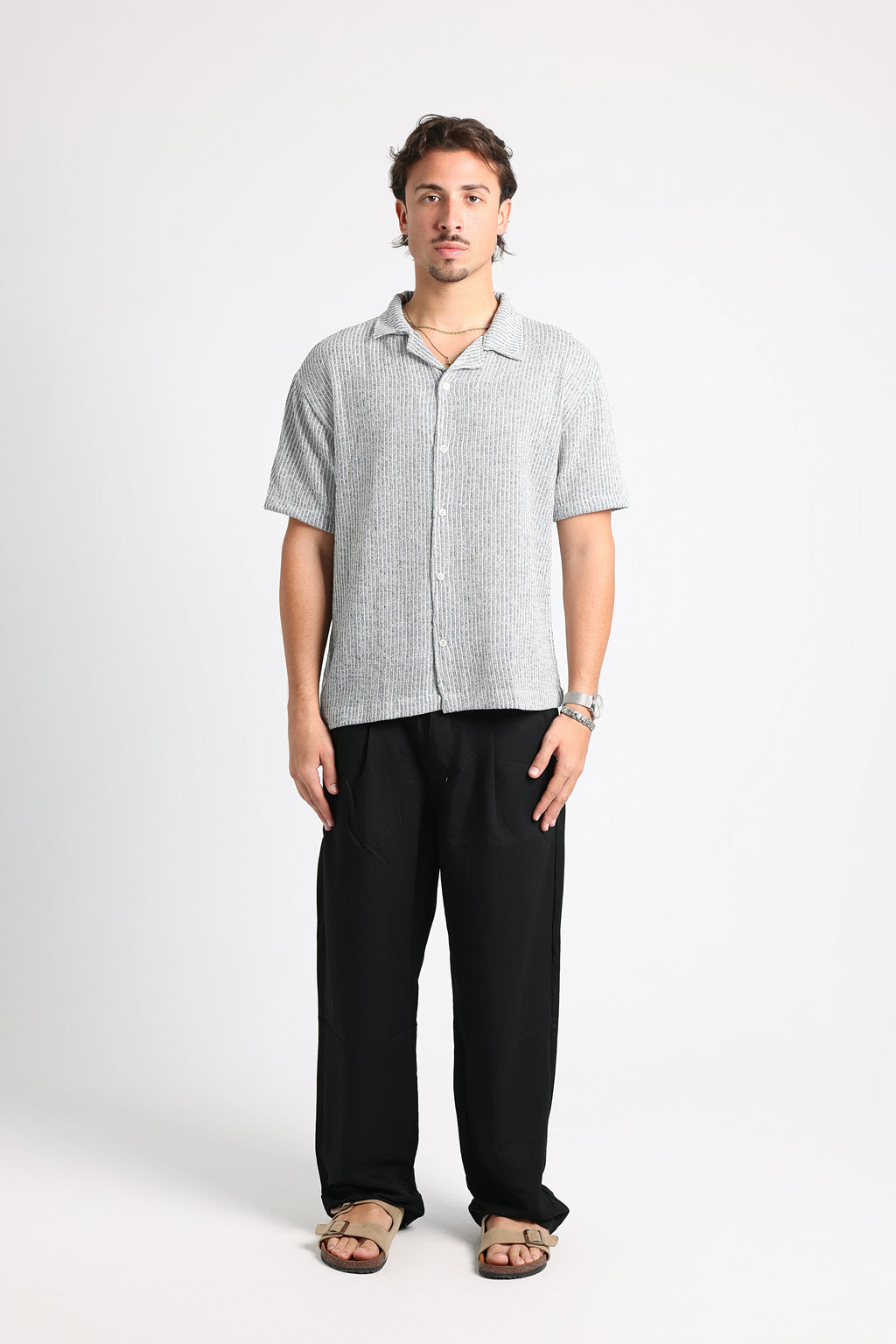 UNTCHD Light blue Stripped shirt