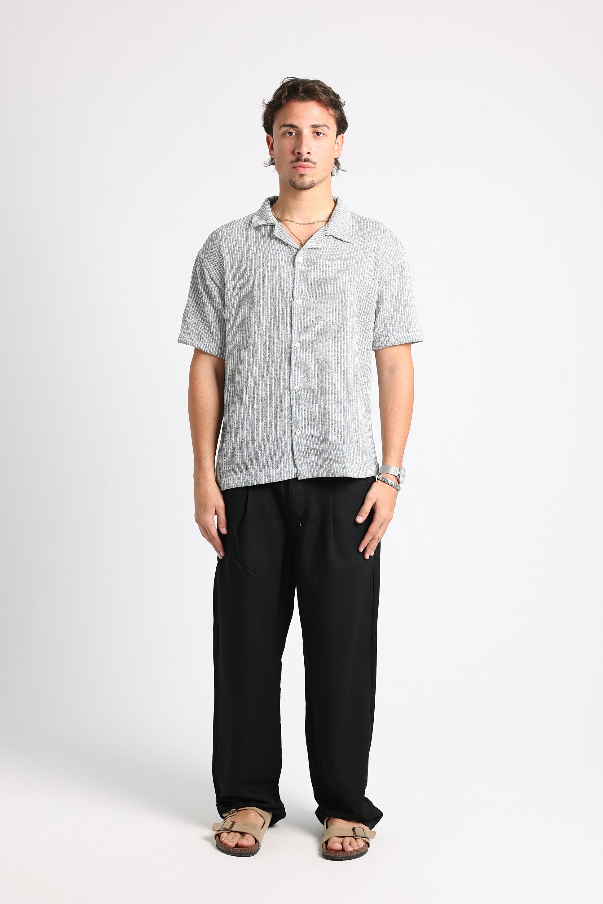 UNTCHD Light blue Stripped shirt