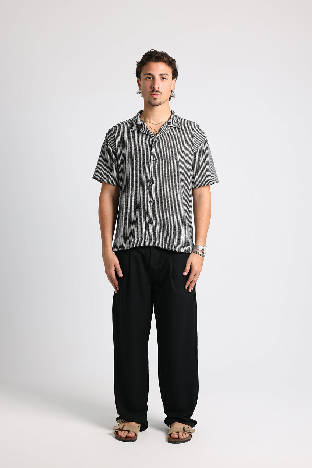 UNTCHD Black Stripped shirt