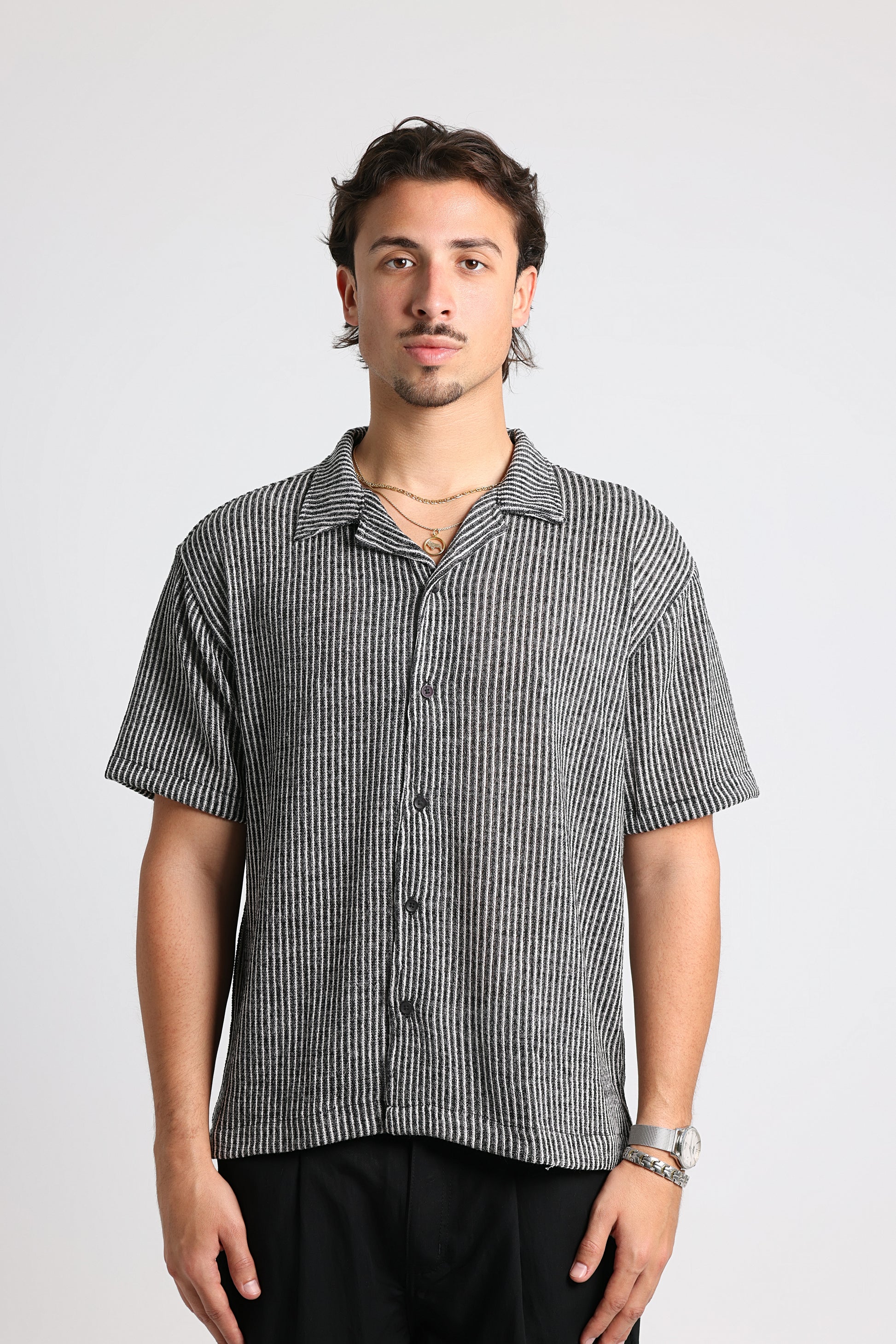UNTCHD Black Stripped shirt