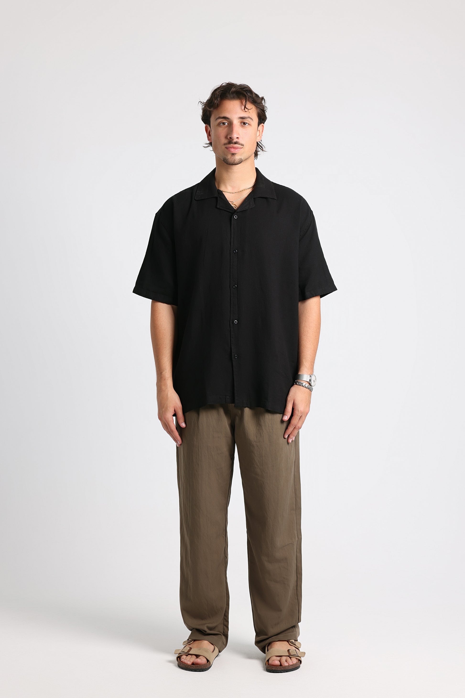 UNTCHD Black Linen shirt