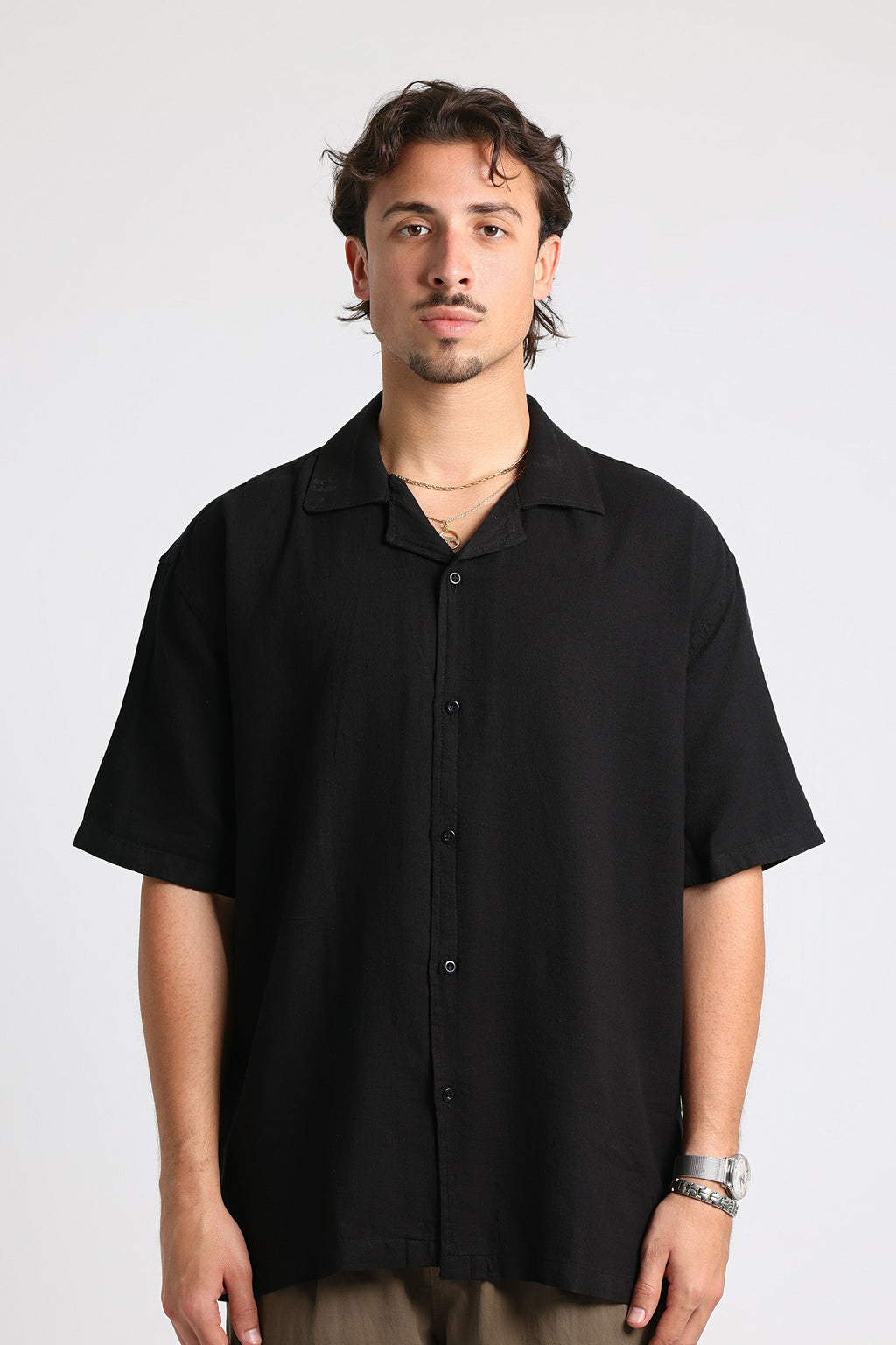 UNTCHD Black Linen shirt