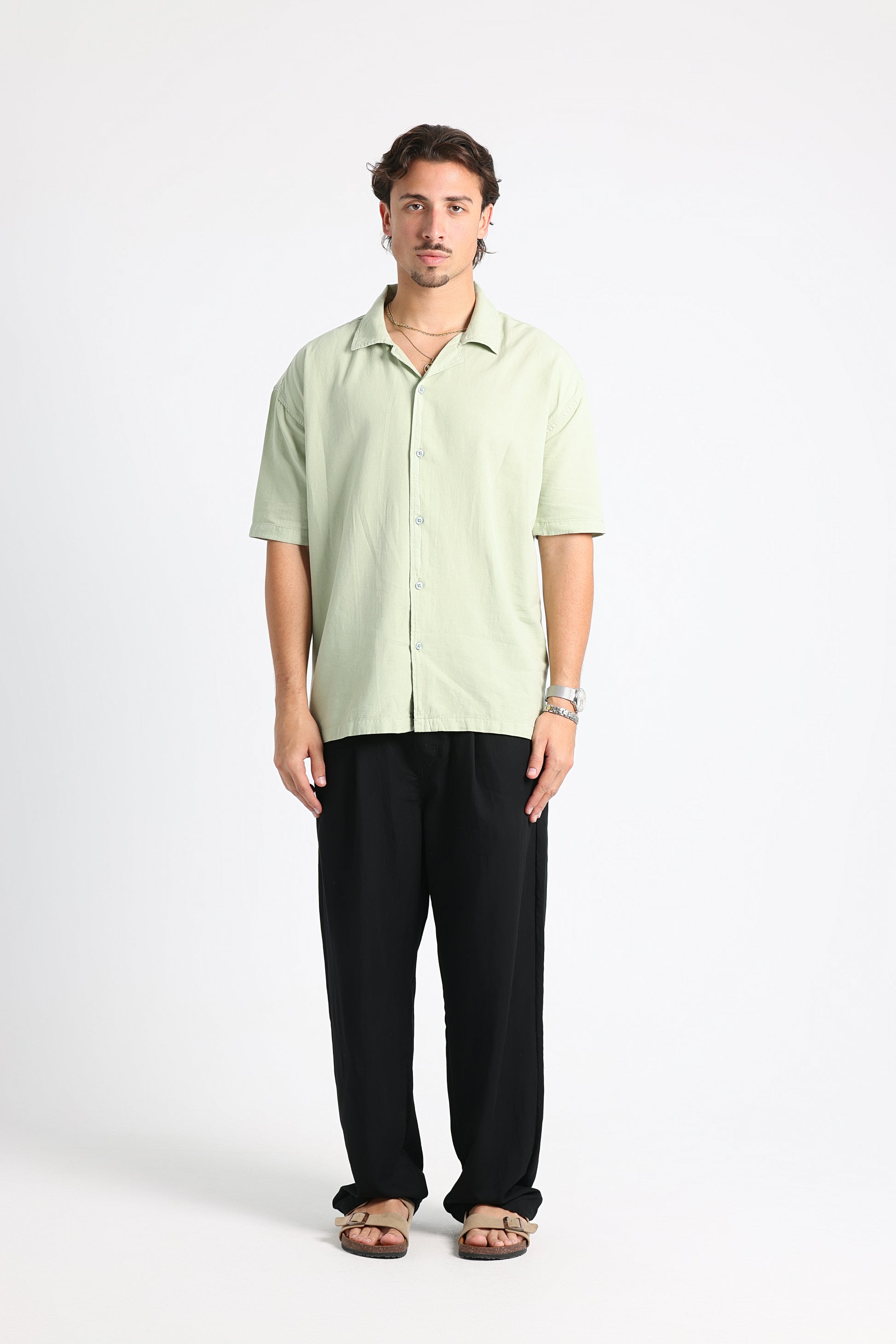 UNTCHD Pistachio Linen shirt
