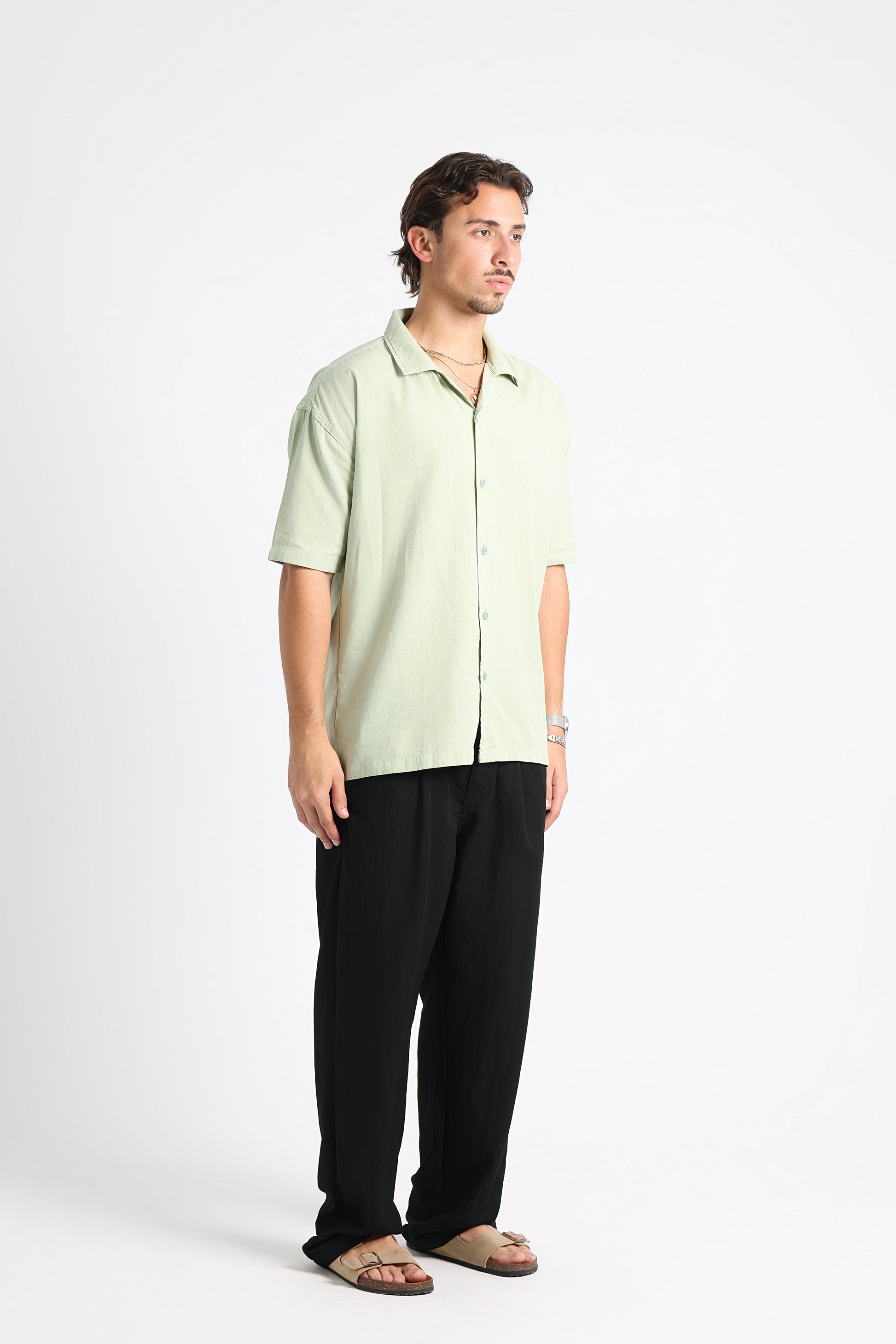 UNTCHD Pistachio Linen shirt