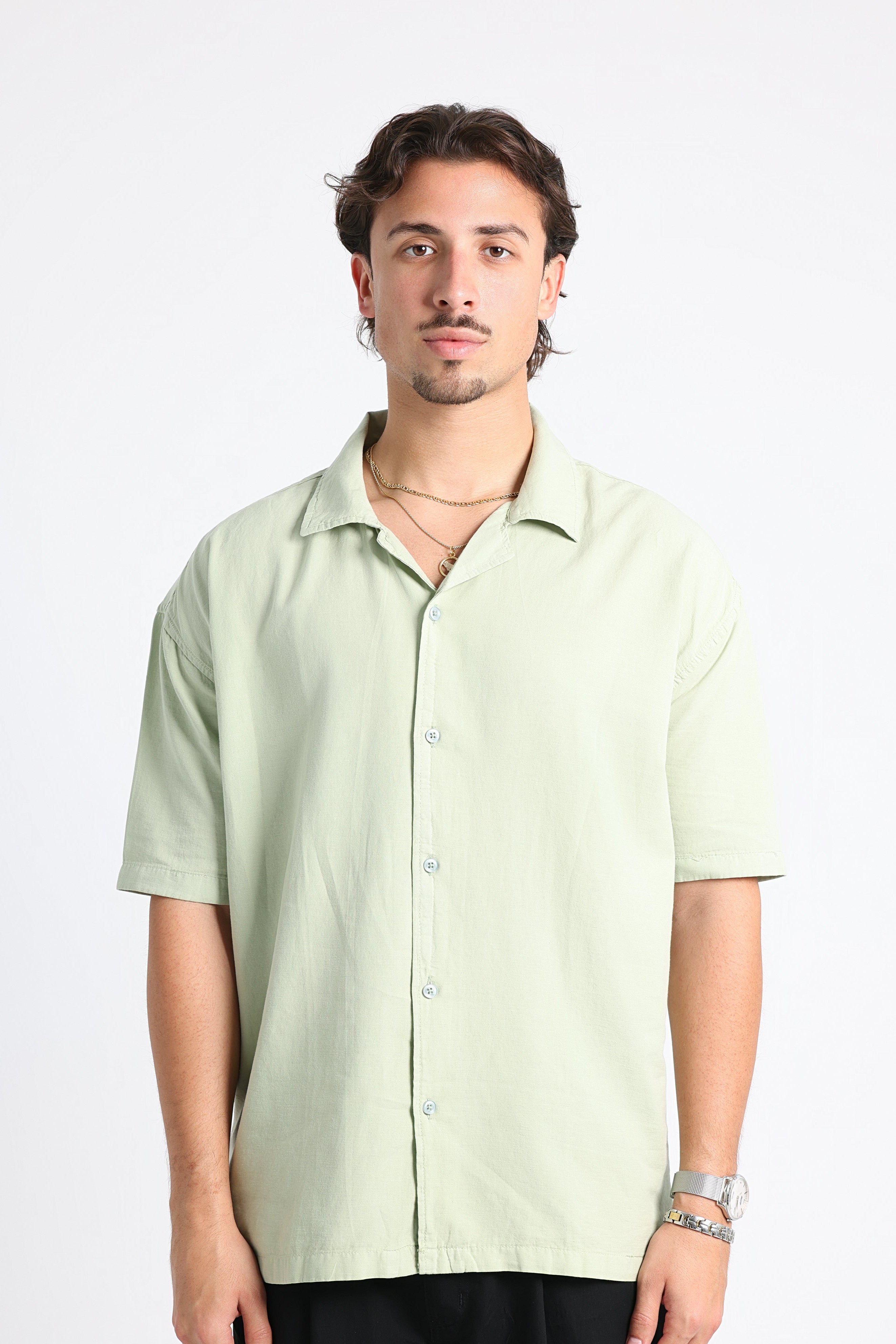 UNTCHD Pistachio Linen shirt