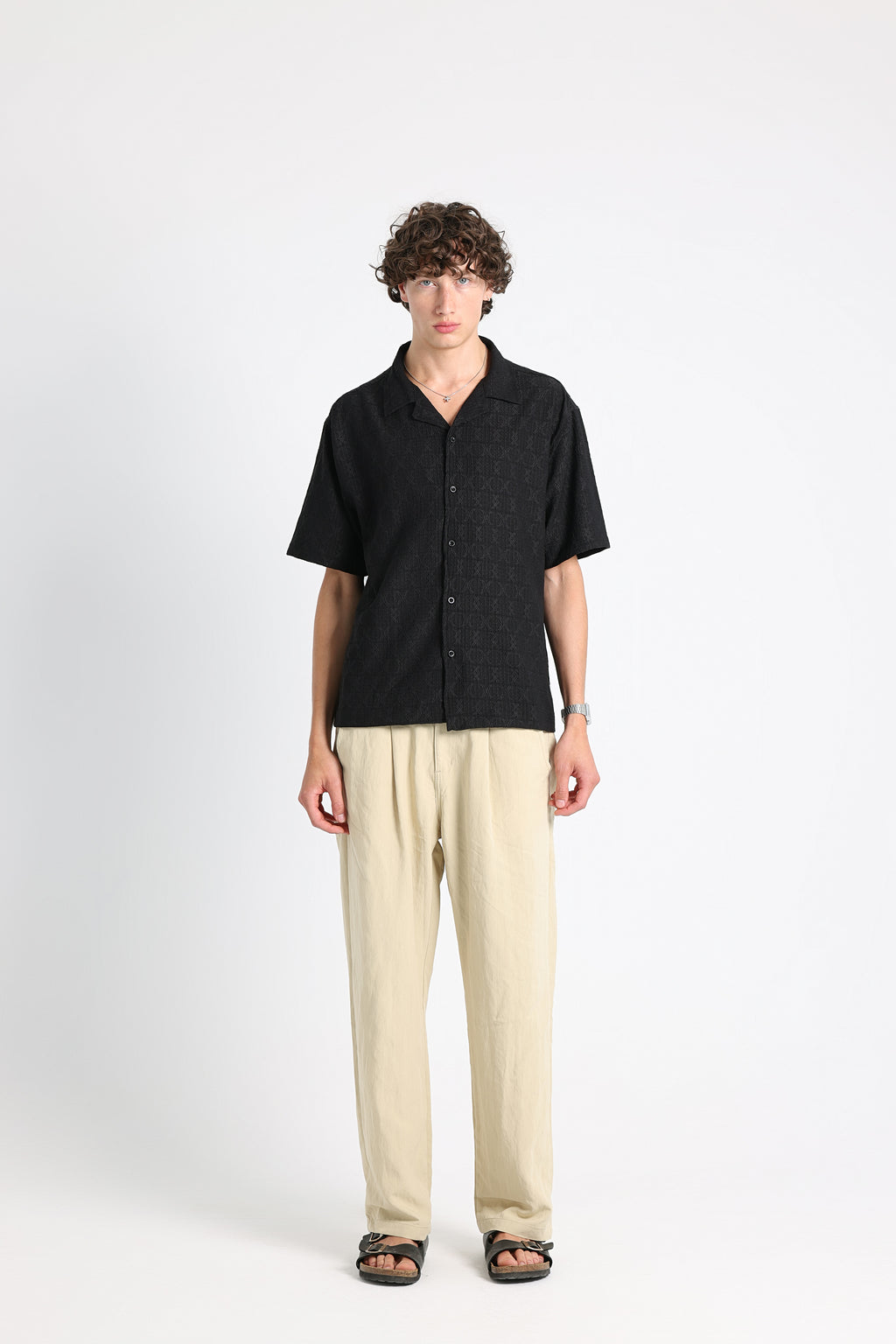 UNTCHD Black Jacquard shirt