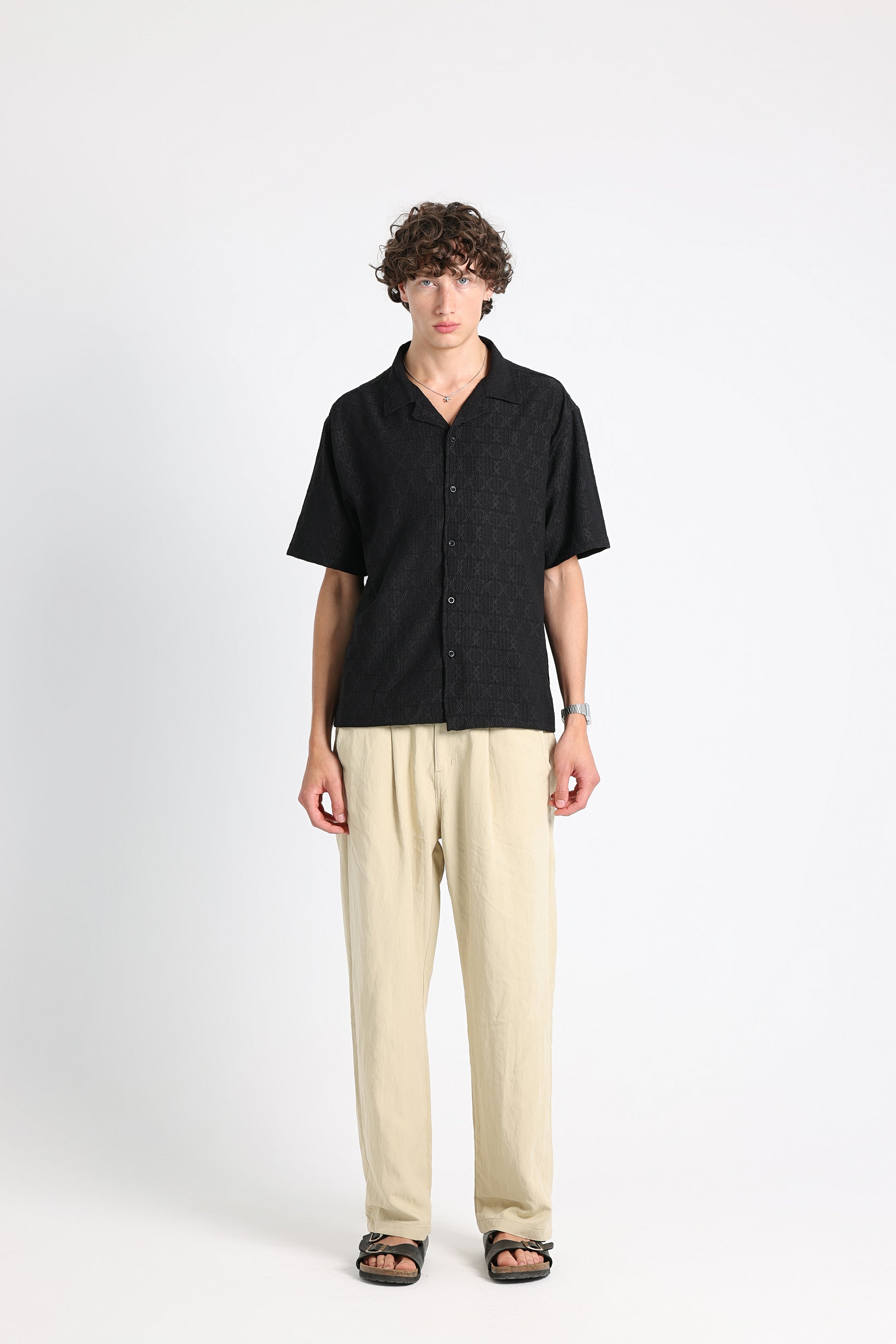 UNTCHD Black Jacquard shirt