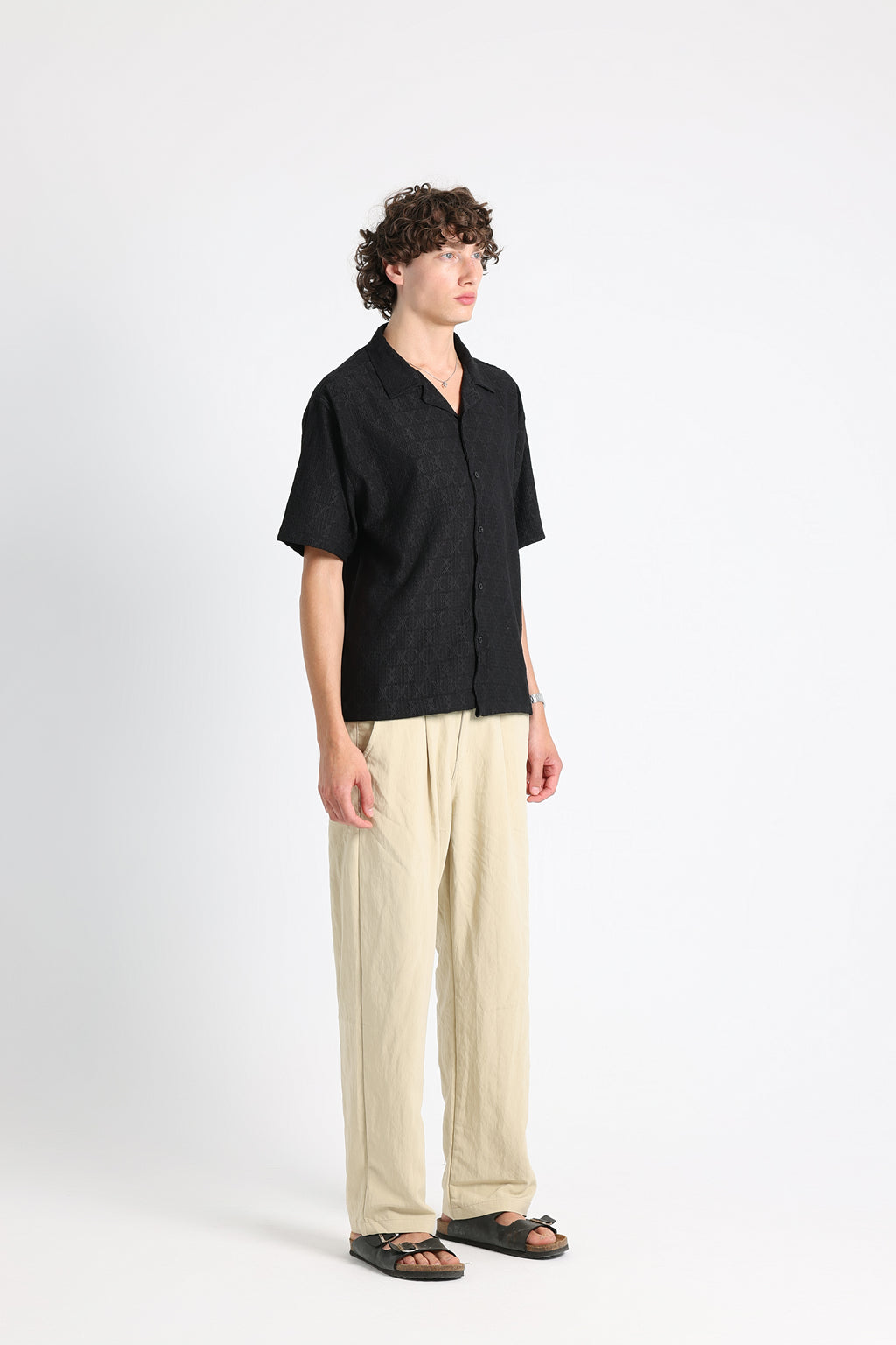 UNTCHD Black Jacquard shirt
