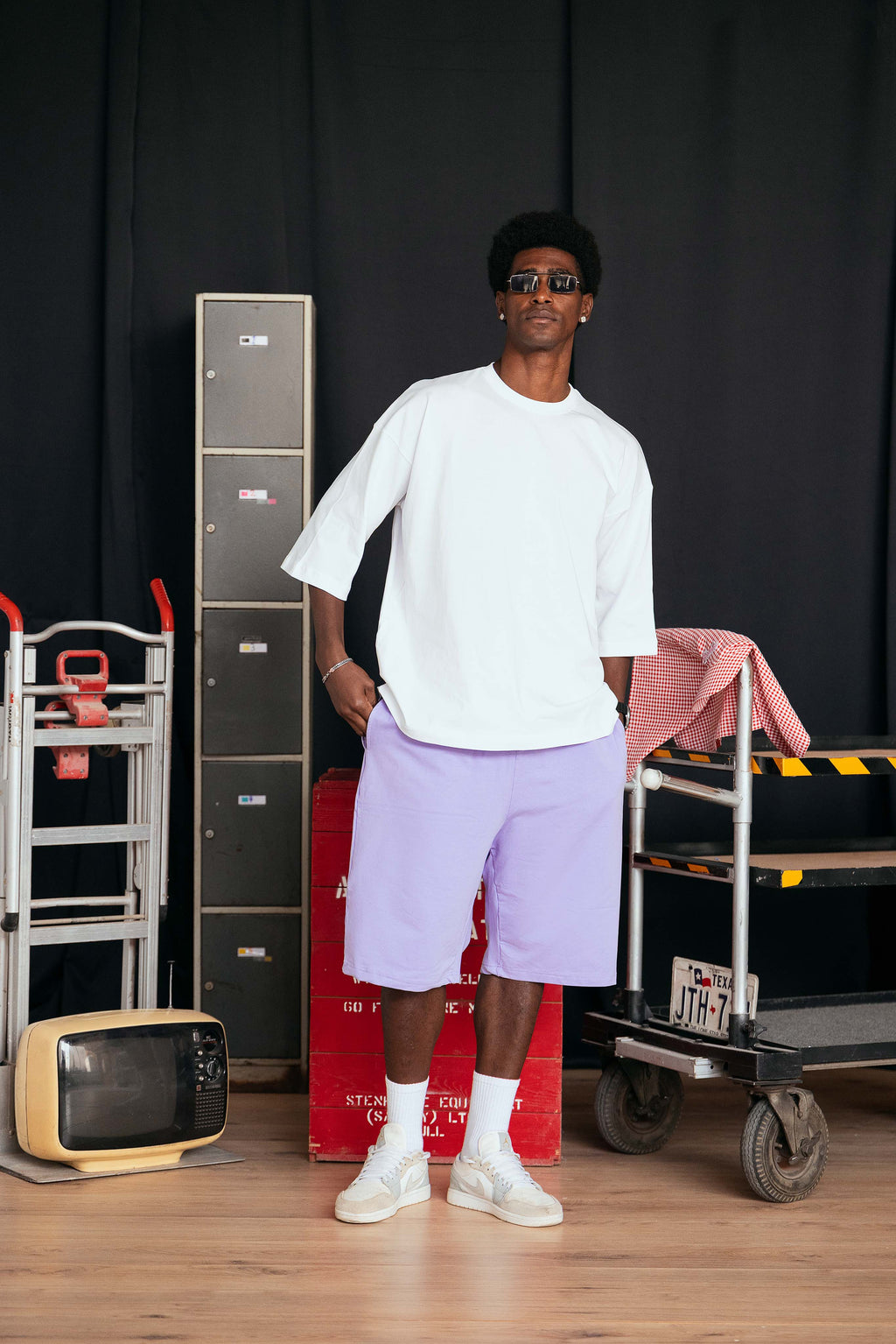 Oversized untchd Short - Purple