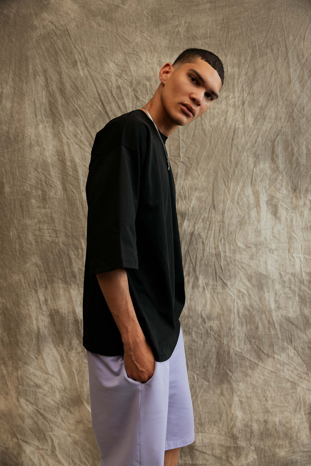 Oversized untchd Short - Purple